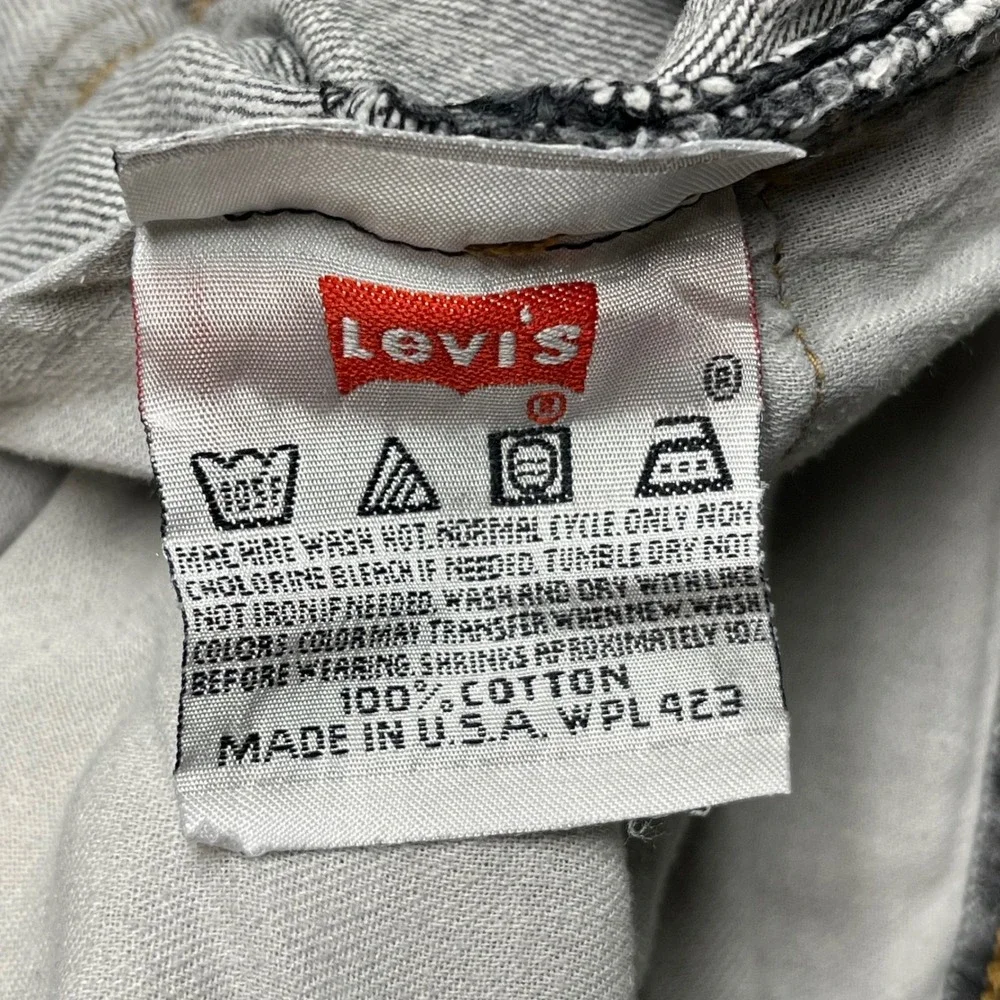 Vintage Levis 501 xx lot Gray Denim Jeans Made in USA 40x30( fit 40x26)Faded 90s